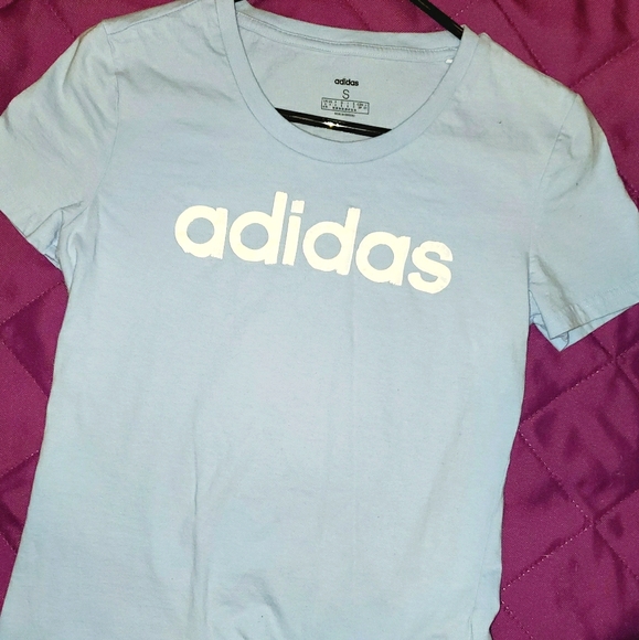 adidas Tops - Baby blue womens ADIDAS T SHIRT 👕 SMALL